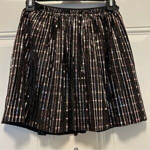 Next Black, Copper Colored Sequin Mini Skirt Girls SZ 10